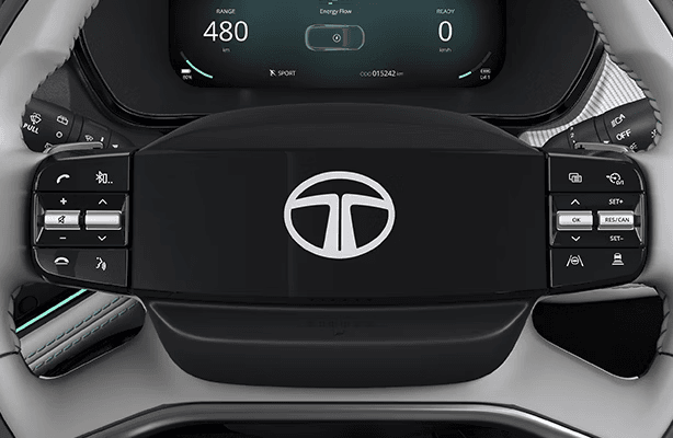 Smart Digital Steering Wheel in Tata Harrier EV