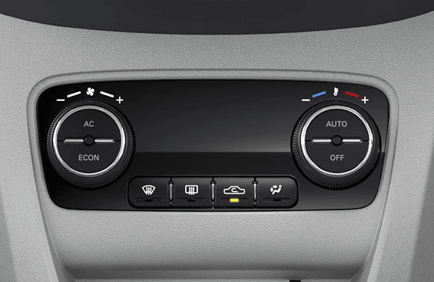 Tata Tiago EV intelligent dual-zone automatic climate control system with digital temperature display, energy-efficient cooling, smart cabin temperature management and air purification for Indian weather conditions