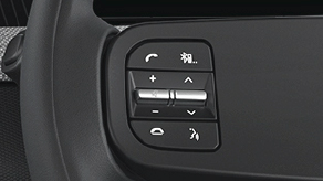 Flat bottom steering wheel with mounted controls in Tata Tiago