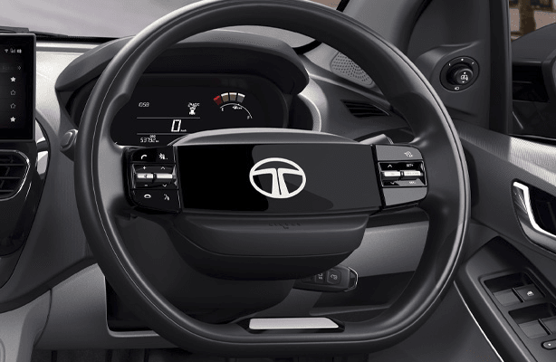 Tata Tiago Smart Steering Wheel with Integrated Controls and Logo