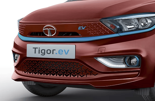 Tata Tigor EV Bold Electric Vehicle Front Grille with EV Blue Humanity Line - Sustainable Design Identity
