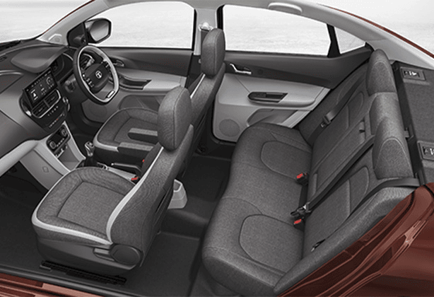 Spacious and Comfortable Cabin Interior of Tata Tigor - Premium Materials and Ergonomic Design