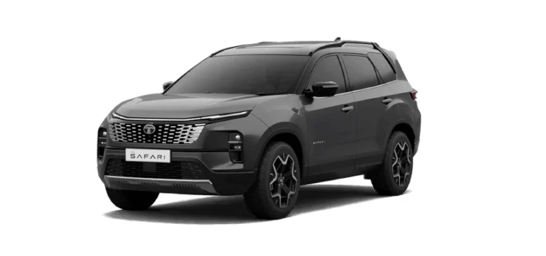 Tata Safari SUV parked in a scenic mountain setting – Tata Safari on-road price Chennai